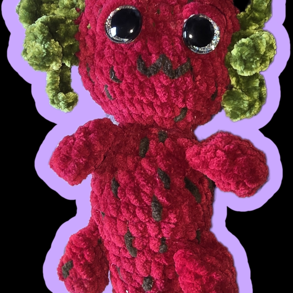 Strawberry Axolotl Plush Toy